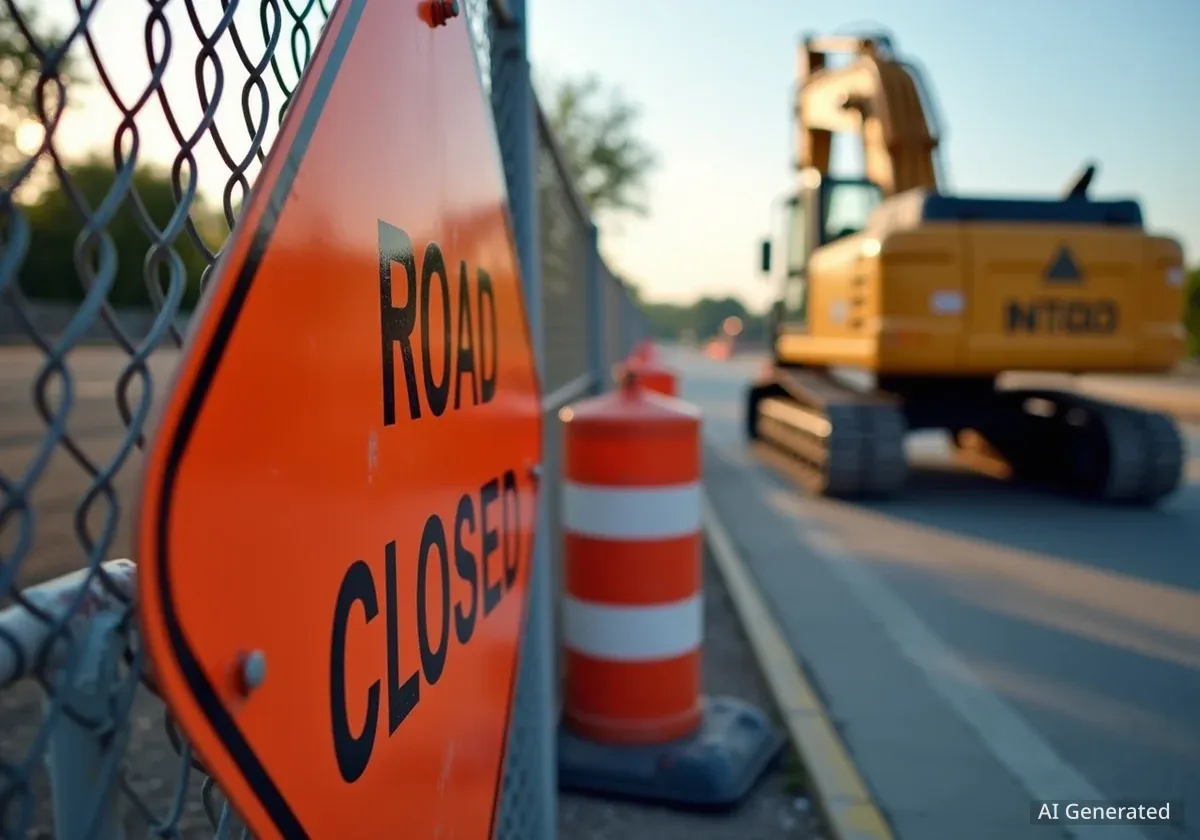 Sligo Creek Parkway Closed for Purple Line Work