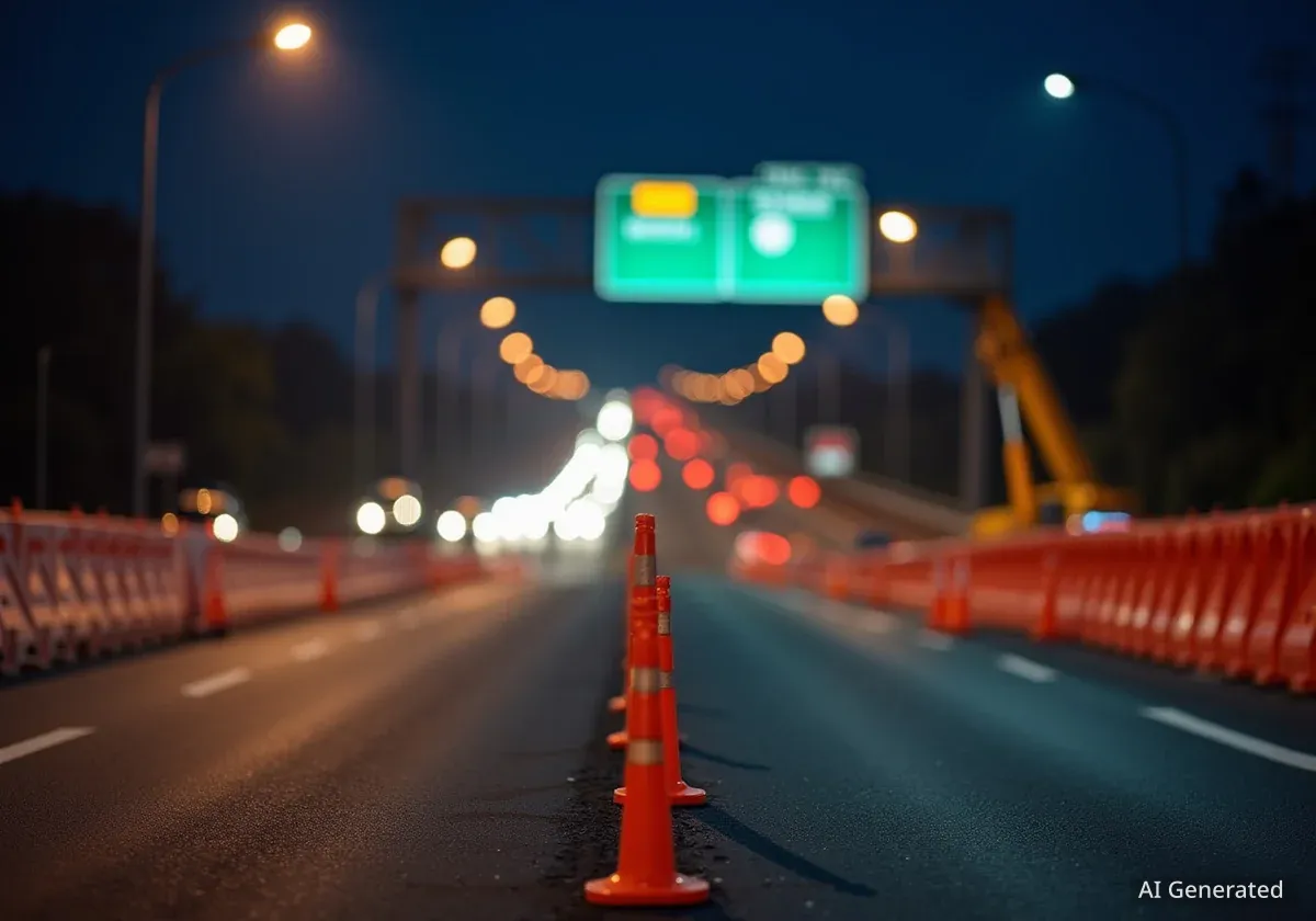 I-481 Lane Closure in DeWitt for Roadwork