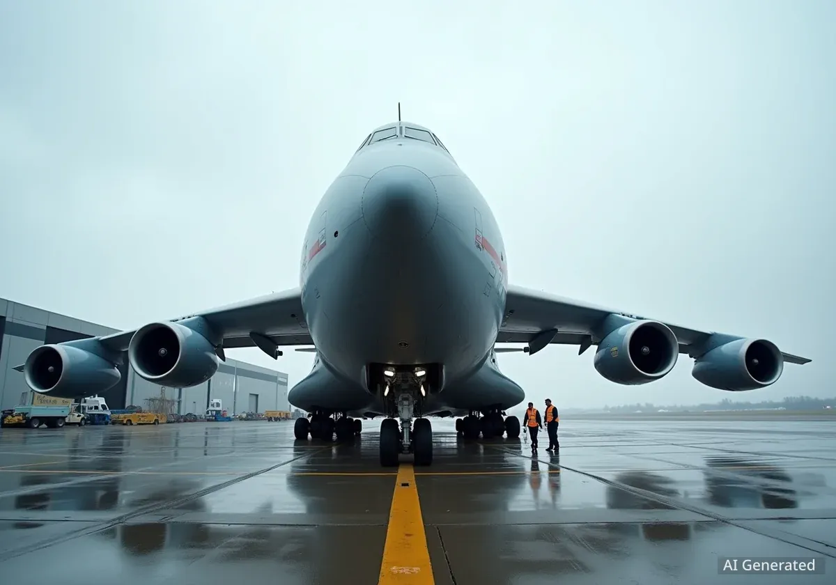 Seized Russian An-124 Cargo Plane Moved for Maintenance in Toronto