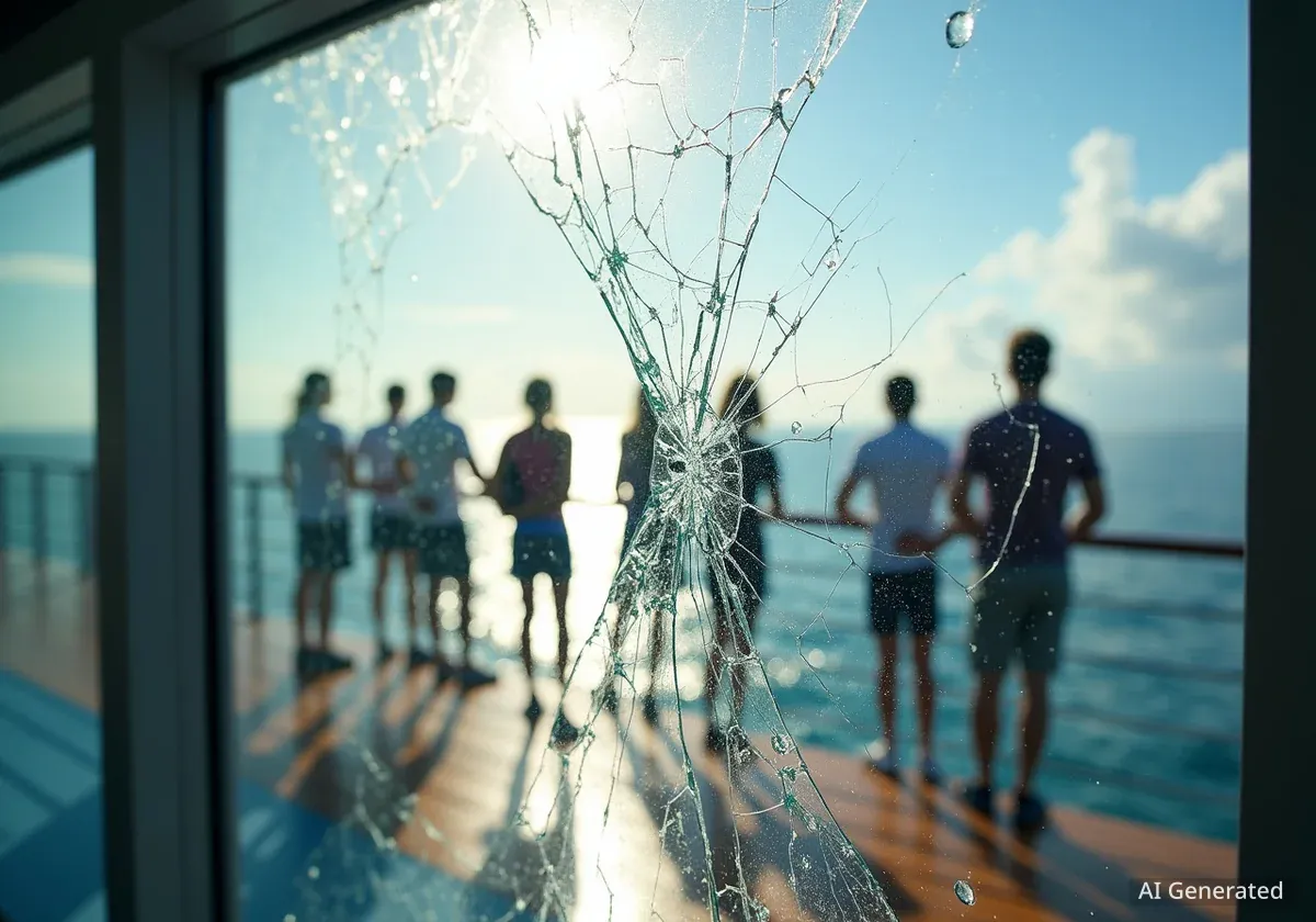 Glass Panel Shatters on Utopia of the Seas Cruise Ship