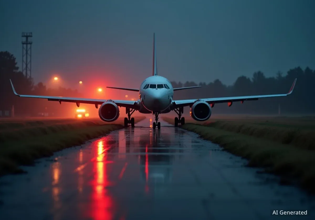 United Jet Overshoots Runway at Roanoke Airport