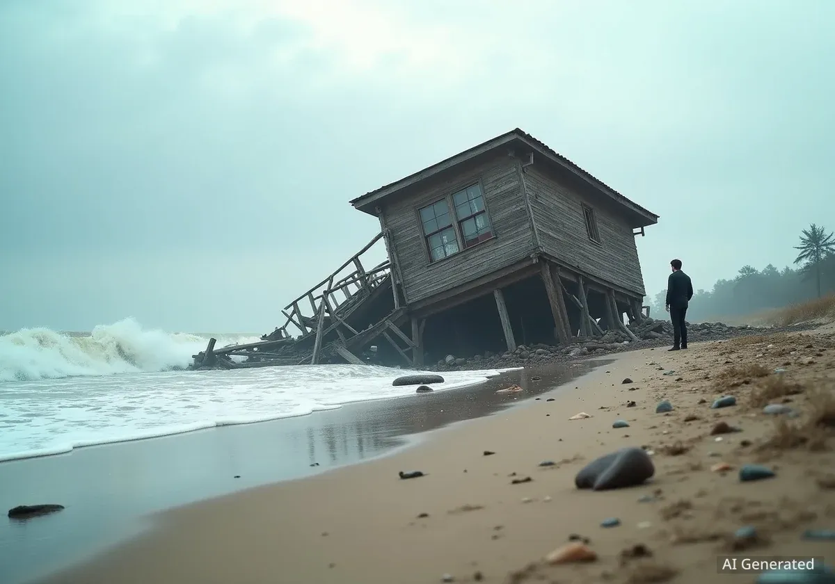 Hatteras Island Home Collapses into Ocean