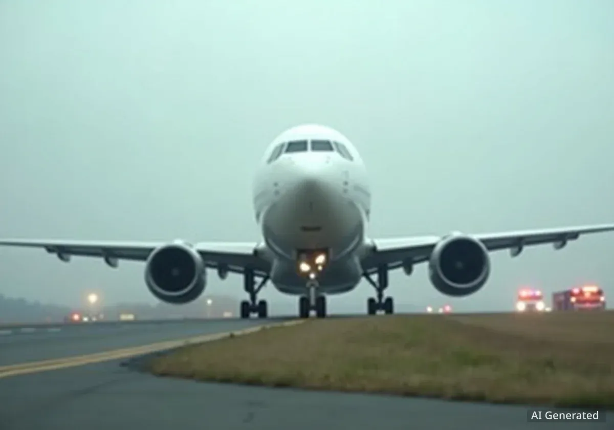 Passenger Jet Overshoots Runway at Roanoke-Blacksburg Airport