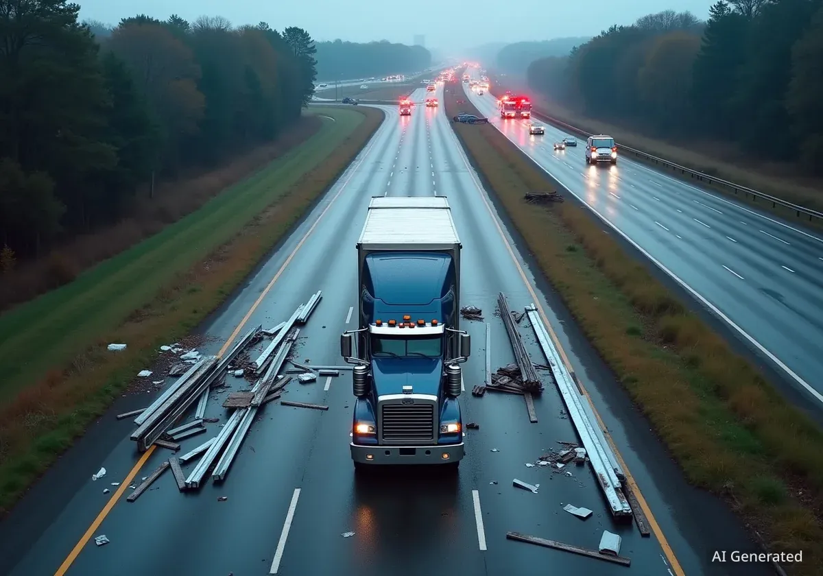 I-565 Eastbound Closed After Truck Loses Load