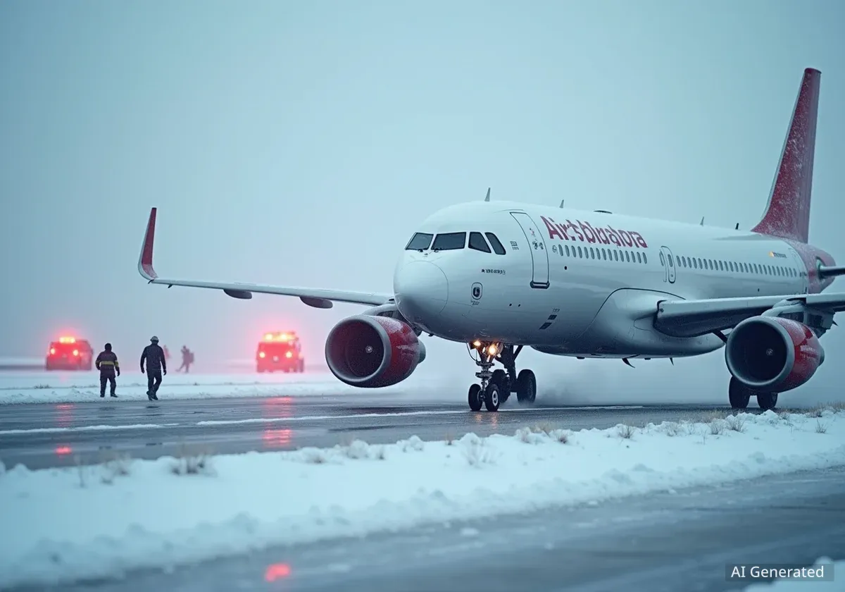 Azerbaijan Airlines Plane Skids Off Pulkovo Runway