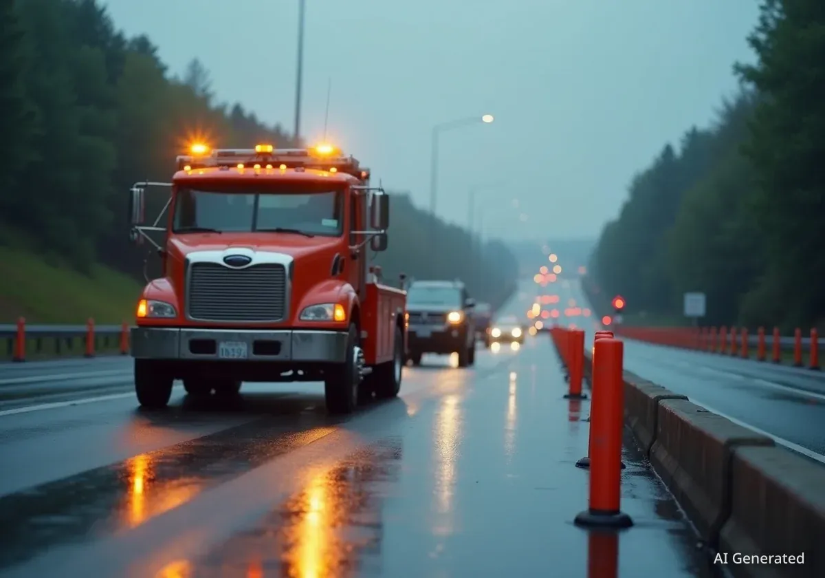 Route 7 Northbound Closed Due to Vehicle Accident
