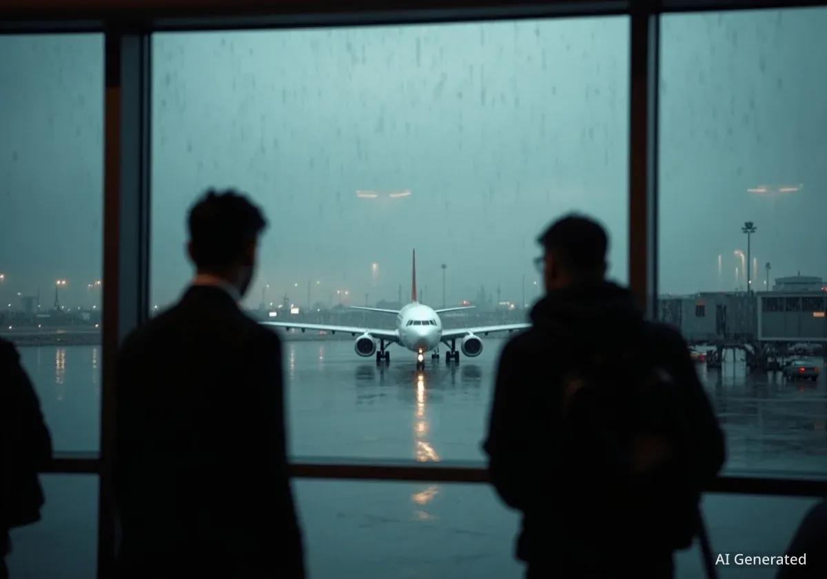Rain Halts Flights at Phoenix Sky Harbor Airport