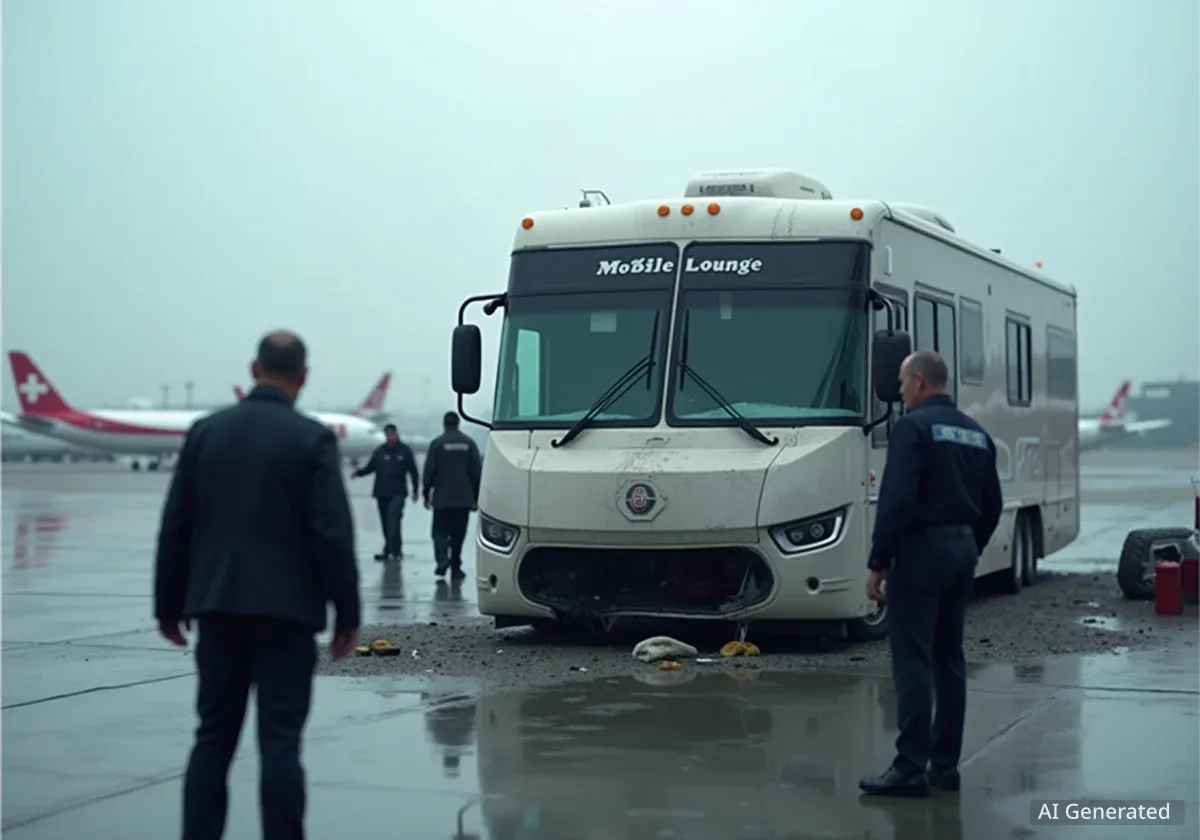 Mobile Lounge Collides at Dulles Airport