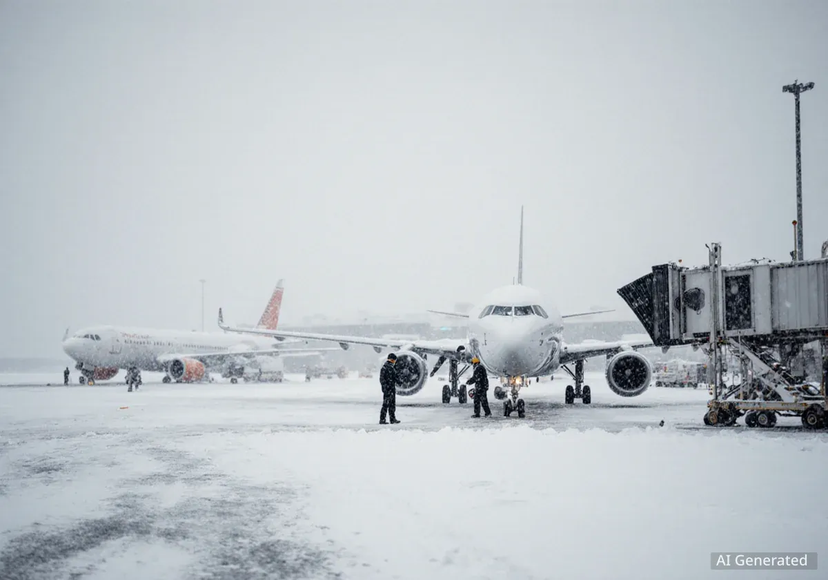 Winter Storm Causes Widespread Travel Chaos Across US