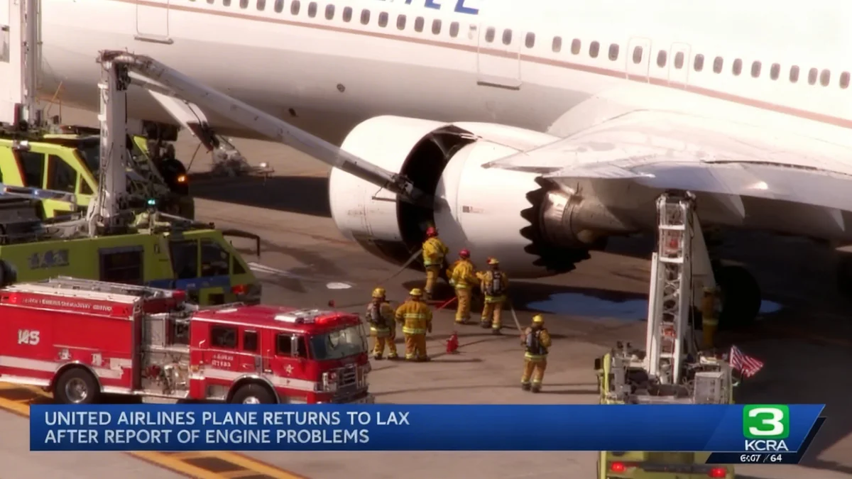 United Flight Evacuates After Engine Fire